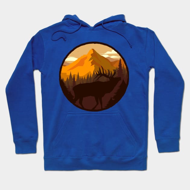 Deer In The Dawn - Nature Lovers Hoodie by Hariolf´s Mega Store